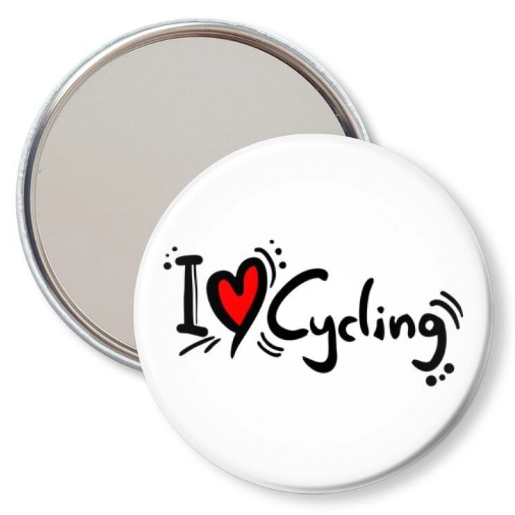 przypinka lusterko I love Cycling