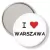 Przypinka lusterko I love Warszawa