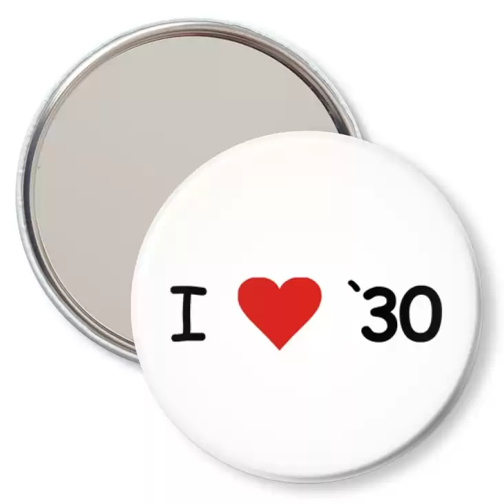 przypinka lusterko I love `30