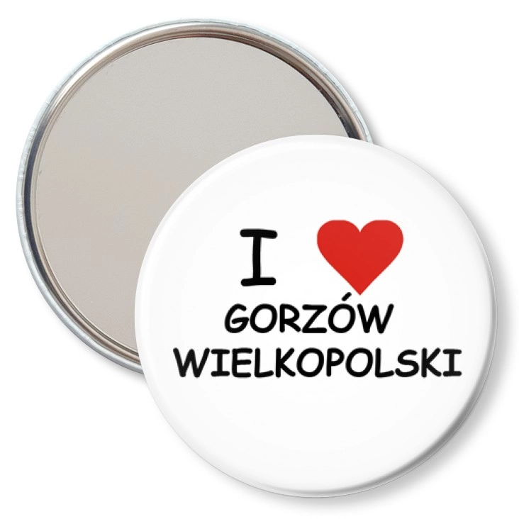 przypinka lusterko I love Gorzów Wlkp.