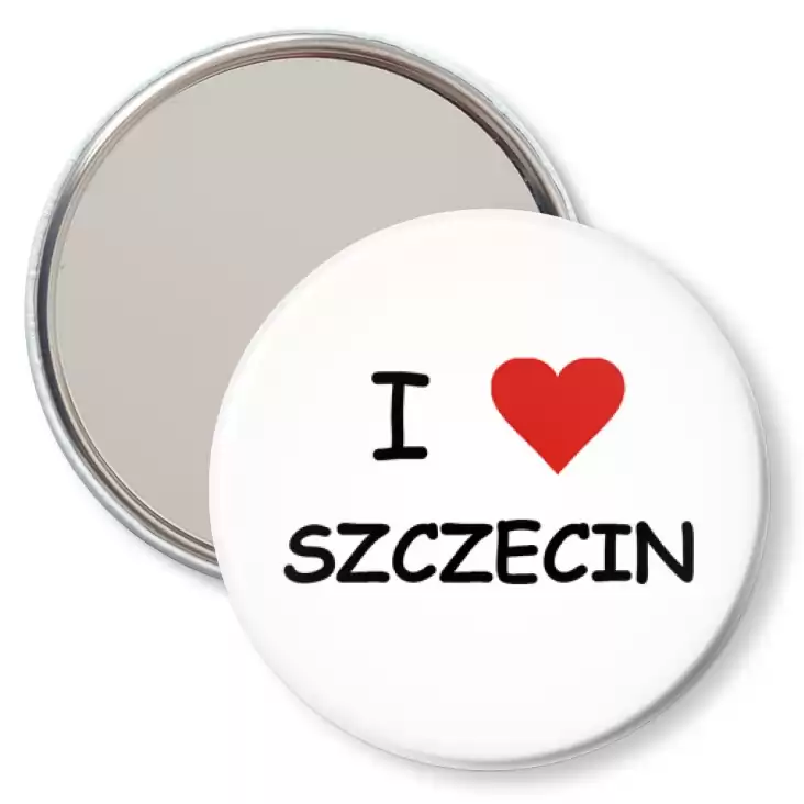 przypinka lusterko I love Szczecin