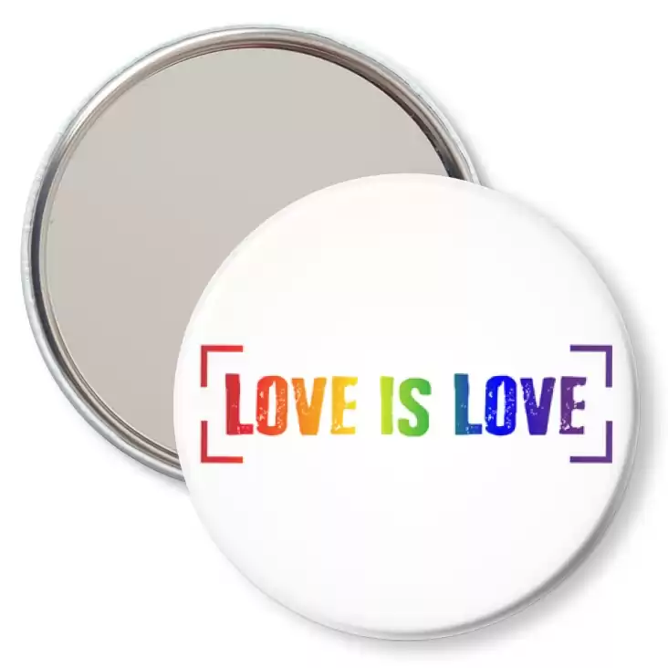 przypinka lusterko LGBT love is love
