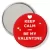 Przypinka lusterko Keep calm and be my Valentine