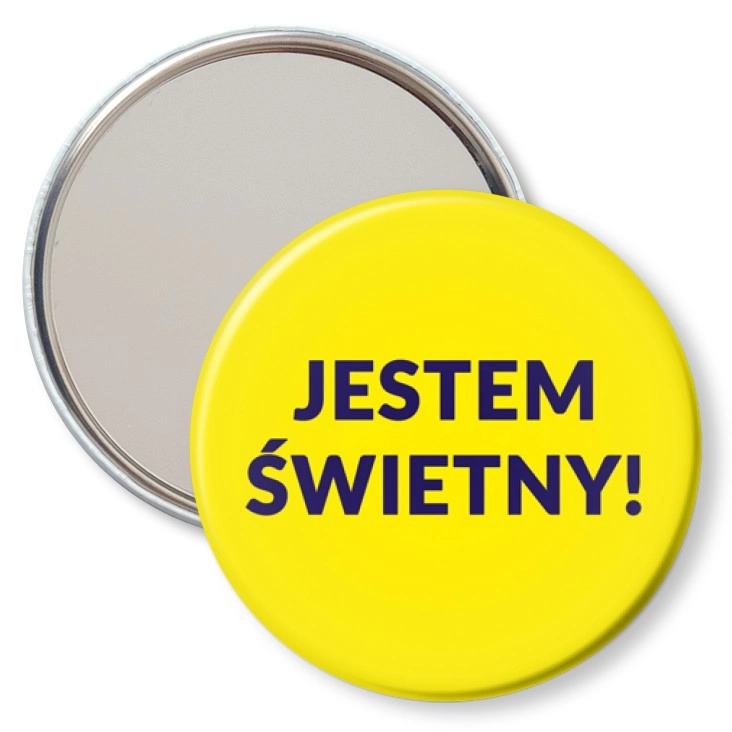 przypinka lusterko Jestem Świetny!