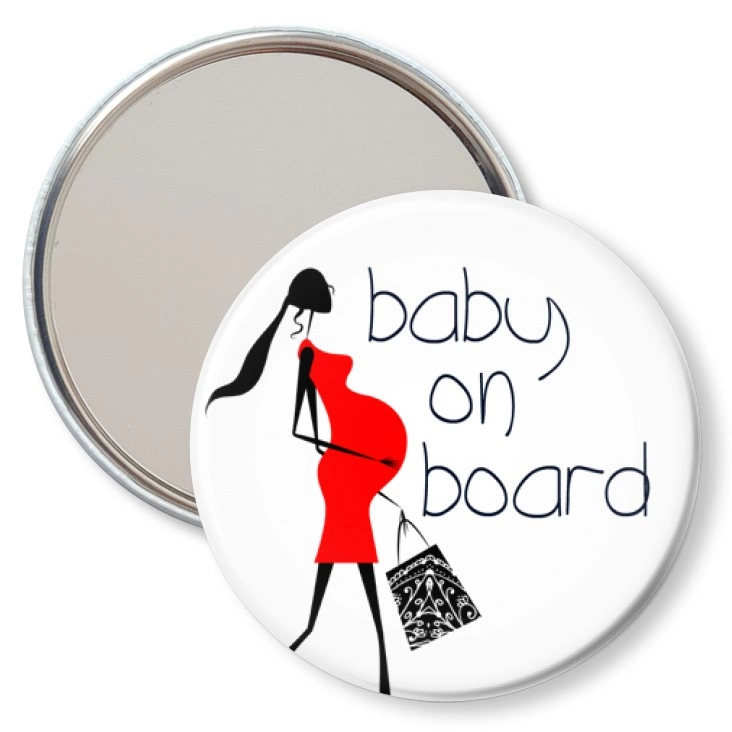 przypinka lusterko Baby on board