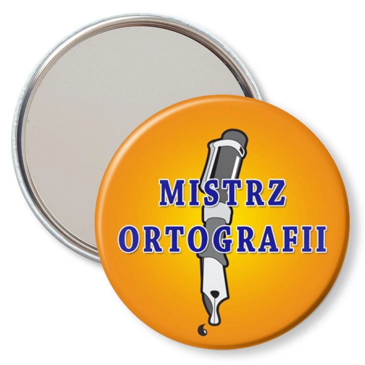 przypinka lusterko Mistrz ortografii