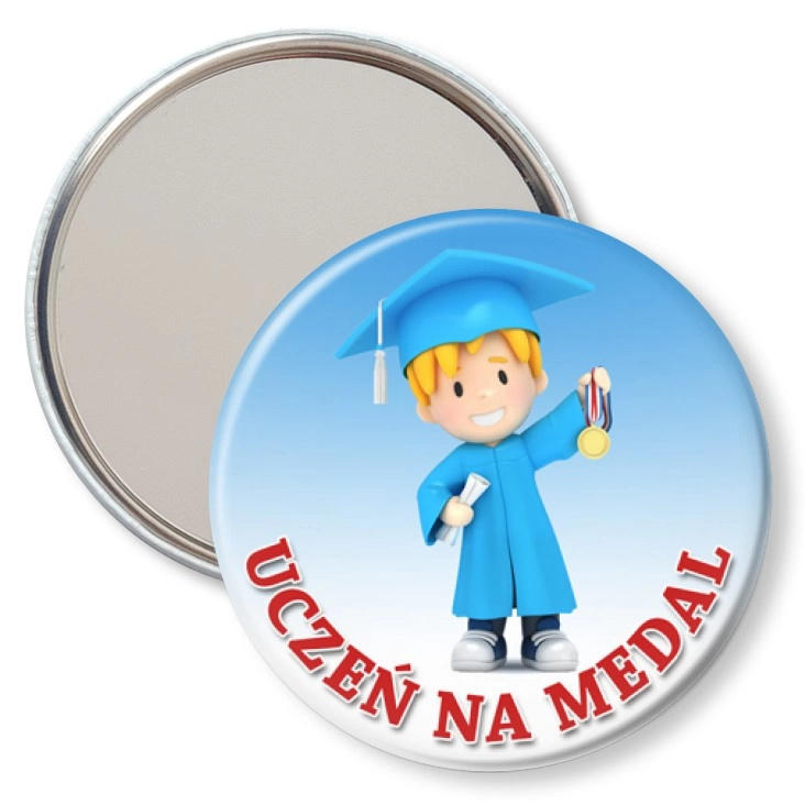 przypinka lusterko Uczeń na medal
