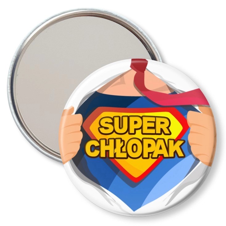 przypinka lusterko Super Chłopak Superman Dzień Chłopaka