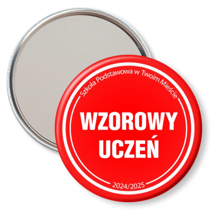 przypinka lusterko Wzorowy Uczeń Odznaka