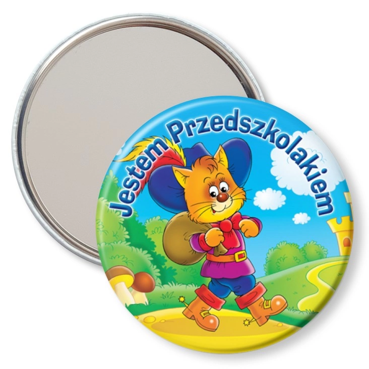 przypinka lusterko Kot w butach