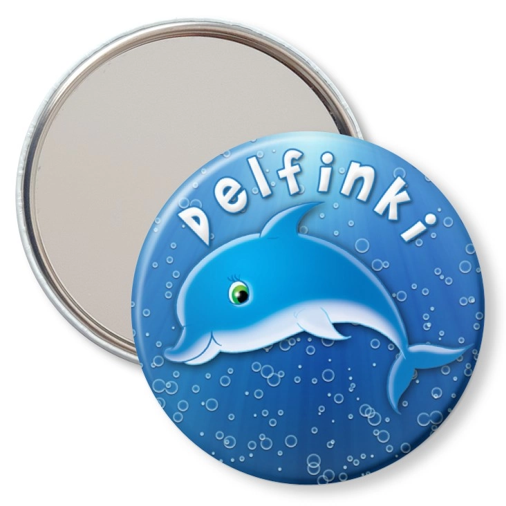 przypinka lusterko Delfinki