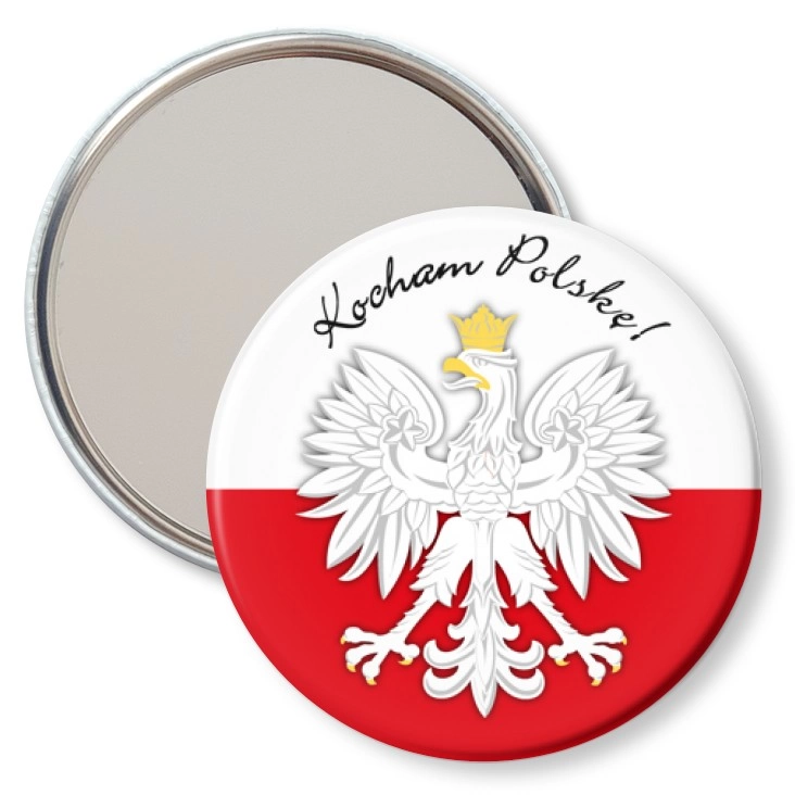 przypinka lusterko Kocham Polskę!