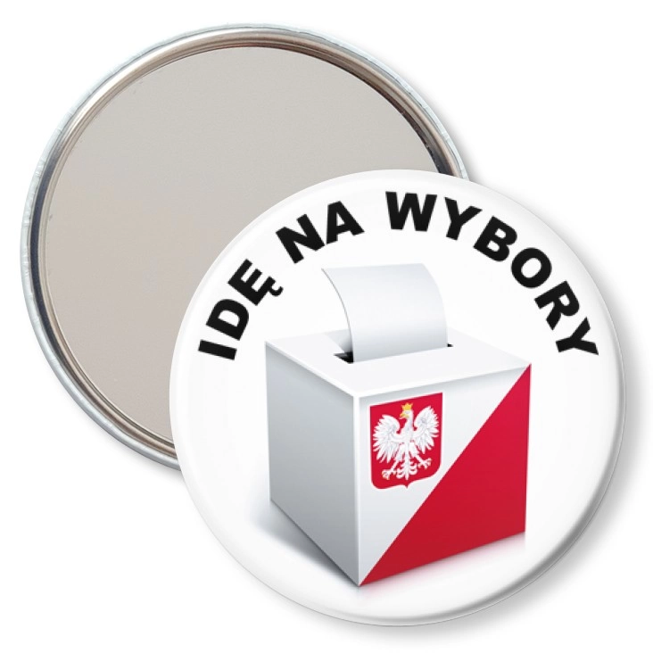 przypinka lusterko Idę na wybory