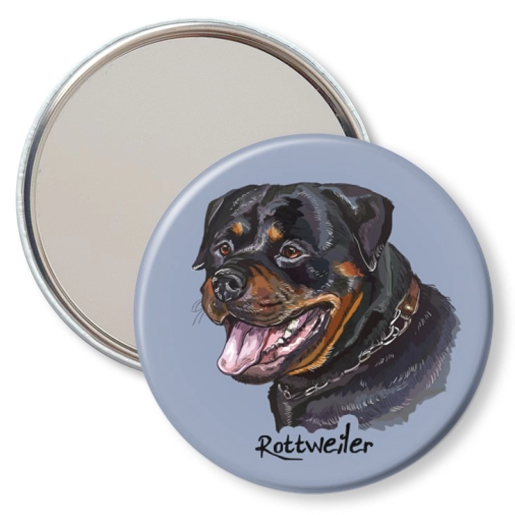 przypinka lusterko Rottweiler