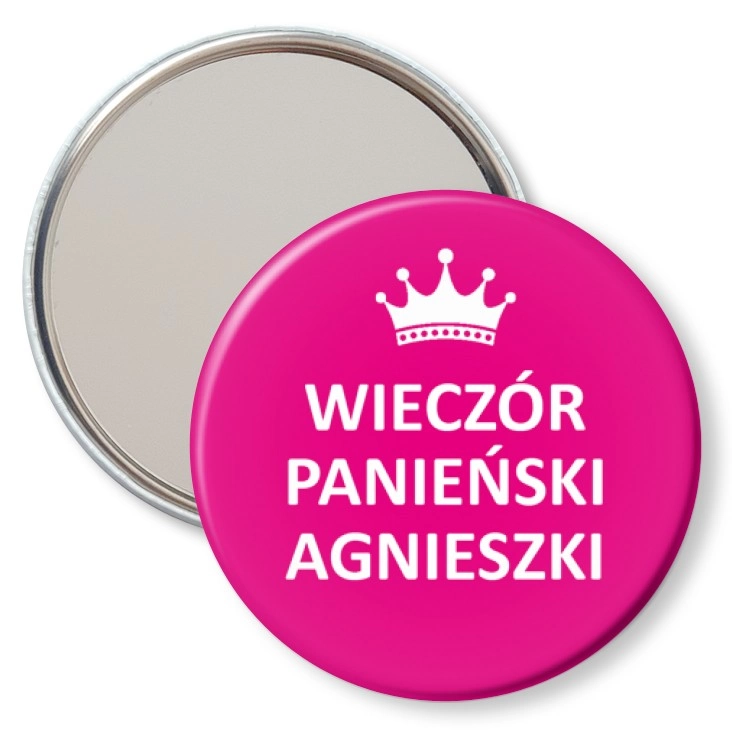 przypinka lusterko Wieczór panieński Agnieszki