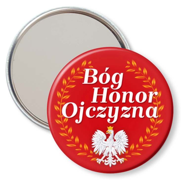 przypinka lusterko Bóg Honor Ojczyzna