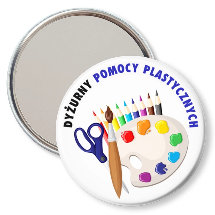 przypinka lusterko Dyżurny Pomocy Plastycznych