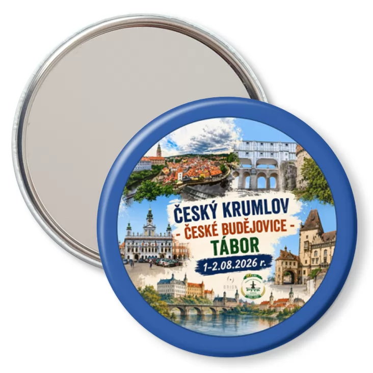przypinka lusterko PTTK Nysa Cesky Krumlov Budejovice Tabor