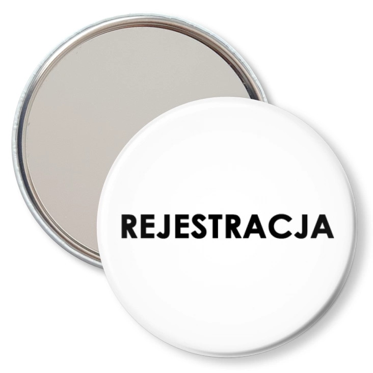 przypinka lusterko Rejestracja