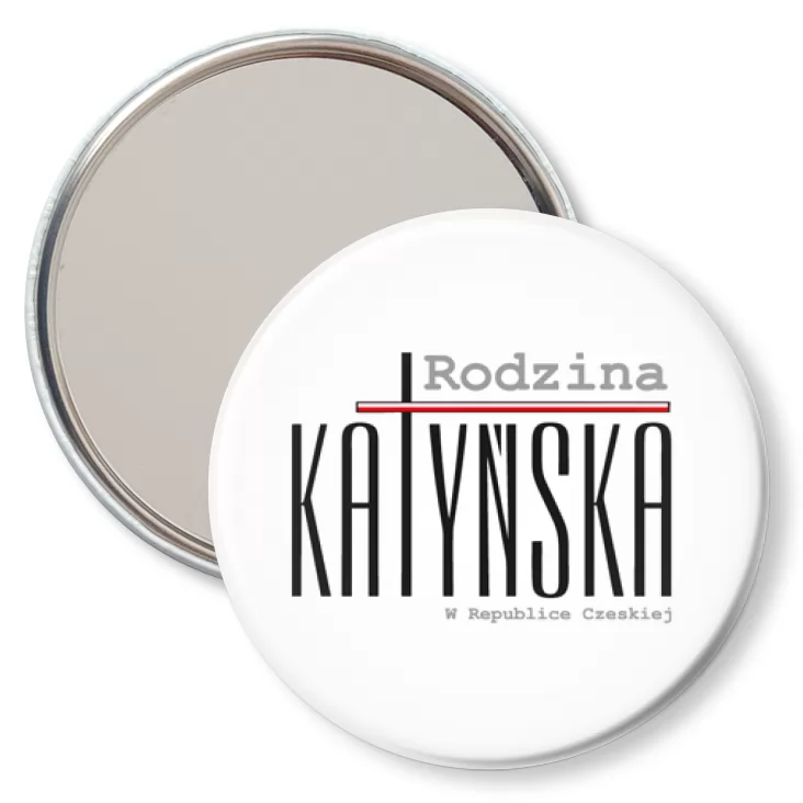 przypinka lusterko Rodzina Katyńska logo