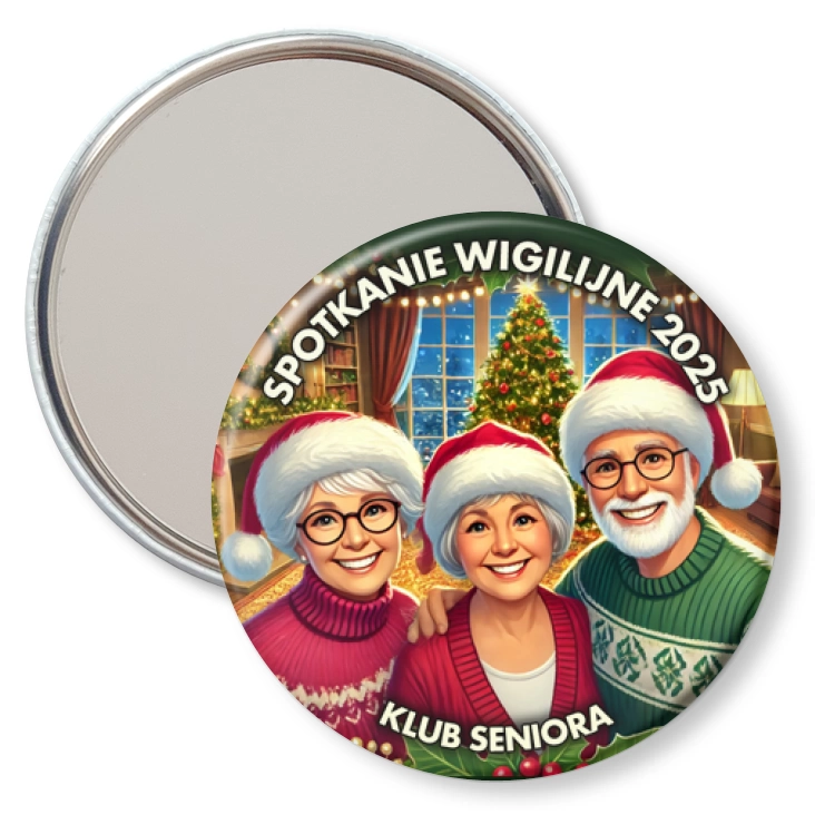 przypinka lusterko Seniorzy na spotkaniu wigilijnym