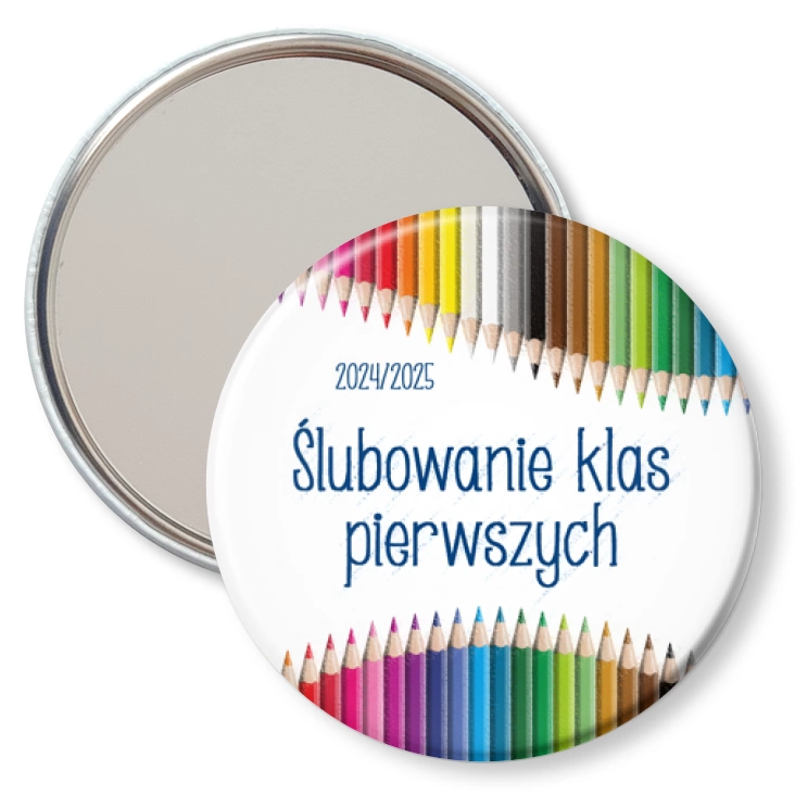 przypinka lusterko Ślubowanie klas pierwszych Kolorowe Kredki