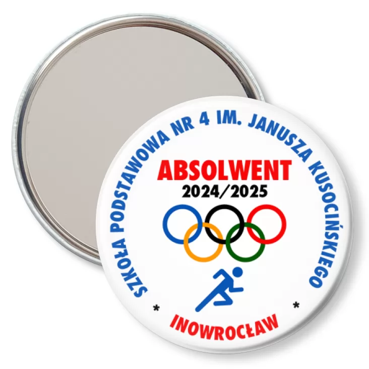 przypinka lusterko SP 4 Inowrocław Absolwent