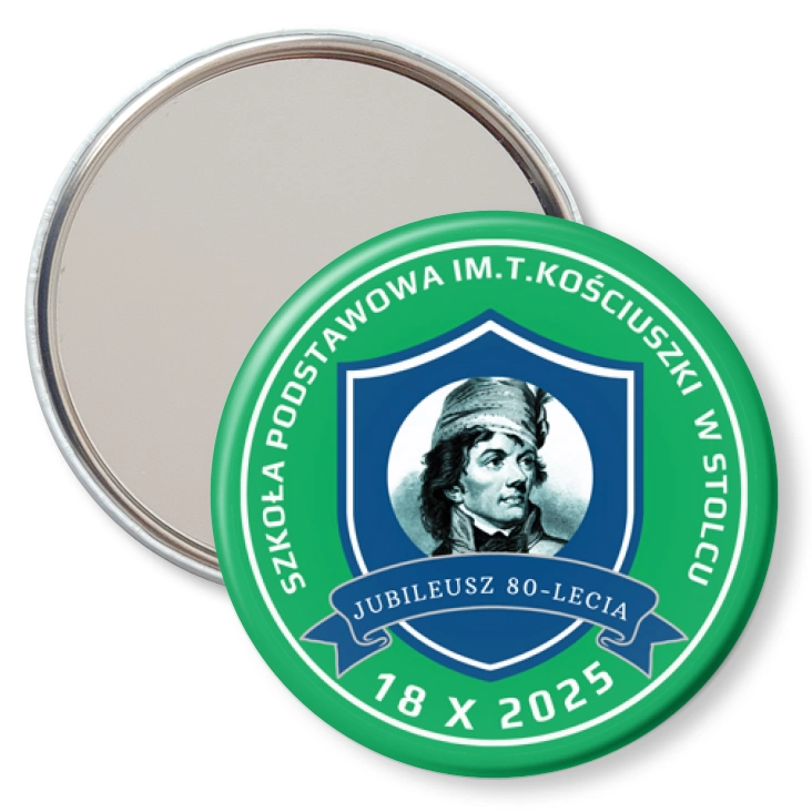 przypinka lusterko SP im. T. Kościuszki w Stolcu