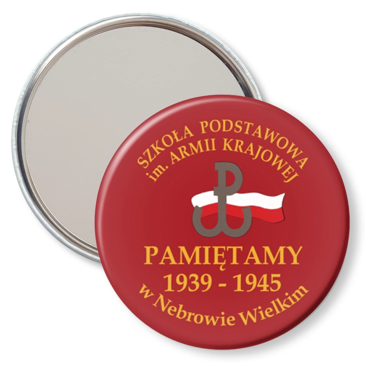 przypinka lusterko SP w Nebrowie Wielkim