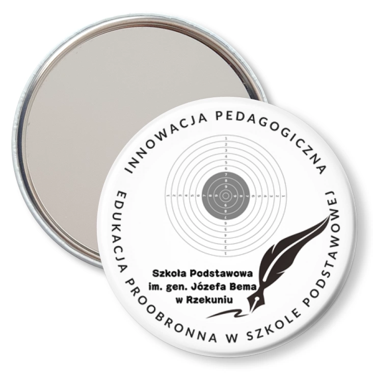 przypinka lusterko SP w Rzekuniu Edukacja proobronna