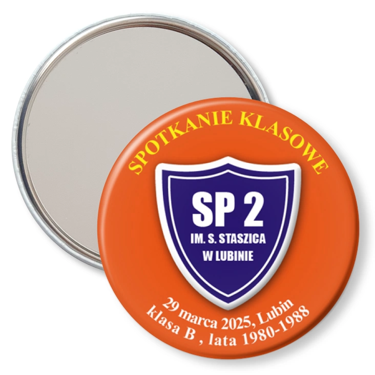 przypinka lusterko SP2 w Lubinie Spotkanie klasowe