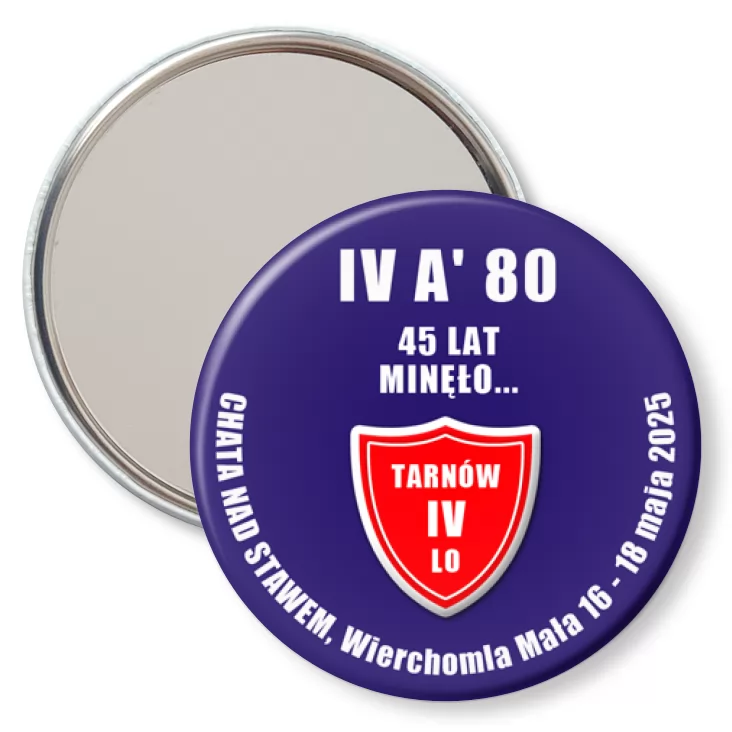 przypinka lusterko Spotkanie klasowe po 45 latach IV LO Tarnów
