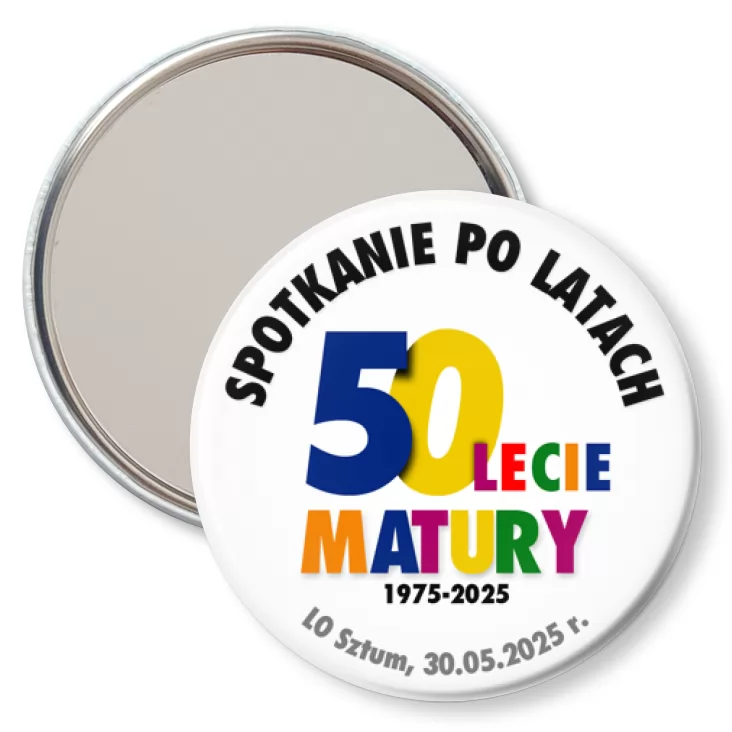 przypinka lusterko Spotkanie po 50 latach LO Sztum