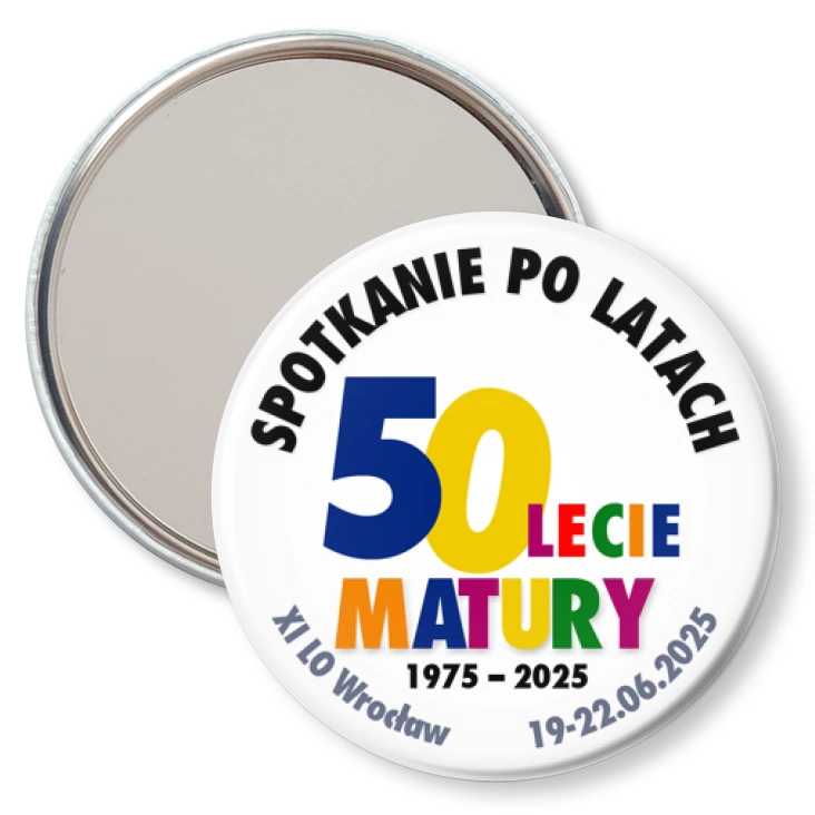 przypinka lusterko Spotkanie po latach XI LO Wrocław 2025