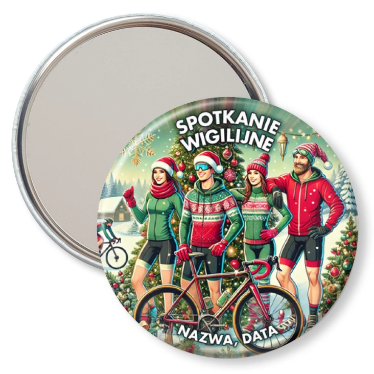 przypinka lusterko Spotkanie wigilijne kolarzy