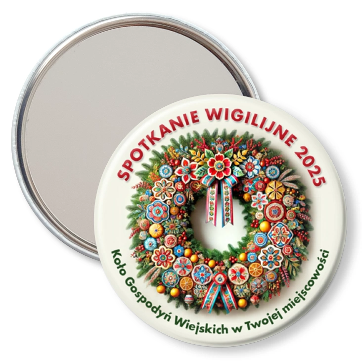 przypinka lusterko Spotkanie wigilijne Koło Gospodyń Wiejskich