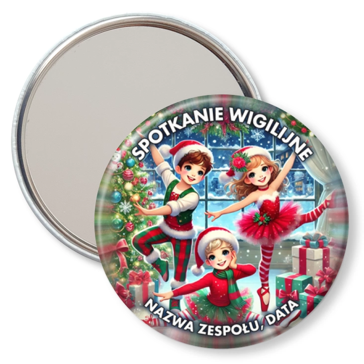 przypinka lusterko Spotkanie wigilijne tancerzy