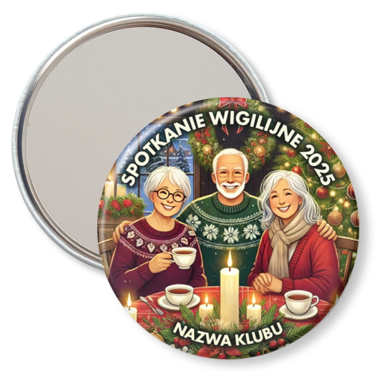 przypinka lusterko Spotkanie wigilijne w klubie seniora