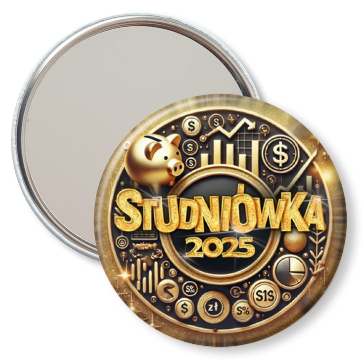 przypinka lusterko Studniówka profil ekonomiczny