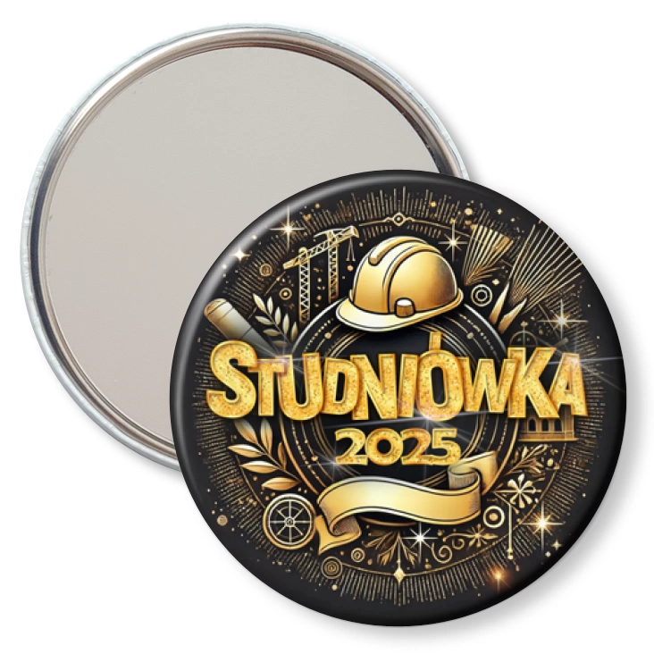 przypinka lusterko Studniówka technik budownictwa
