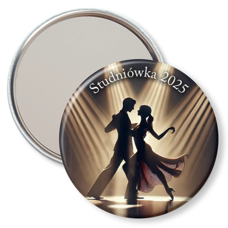 przypinka lusterko Studniówka w smugach światła
