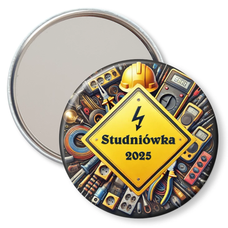 przypinka lusterko Studniówka Zespół Szkół Elektrycznych