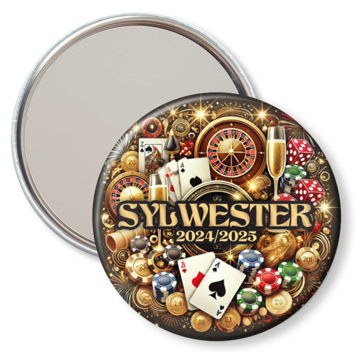 przypinka lusterko Sylwester w stylu Las Vegas