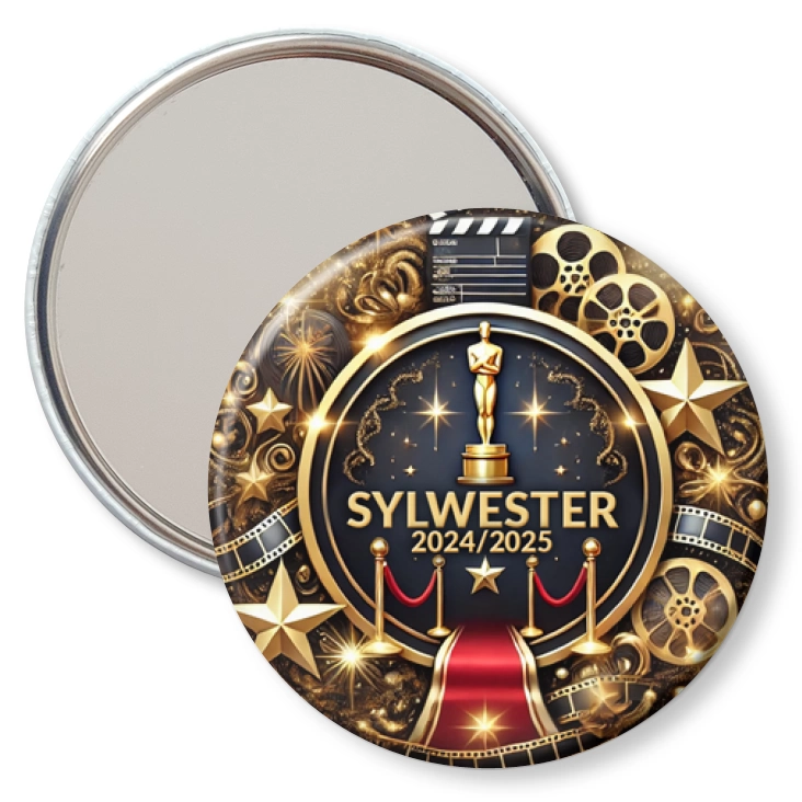 przypinka lusterko Sylwester w stylu Hollywood