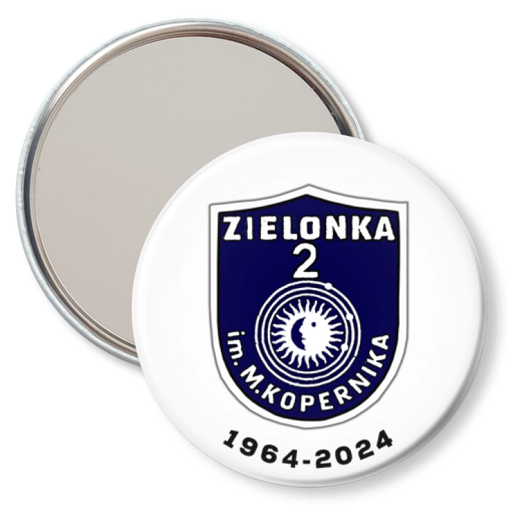 przypinka lusterko Szkoła Podstawowa nr 2 im. Mikołaja Kopernika w Zielonce