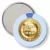 Przypinka lusterko Uczeń na medal na niebieskim tle