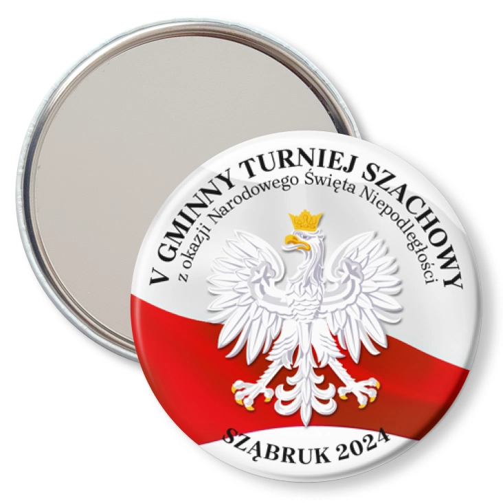 przypinka lusterko V Gminny Turniej Szachowy z okazji Narodowego Święta Niepodległości