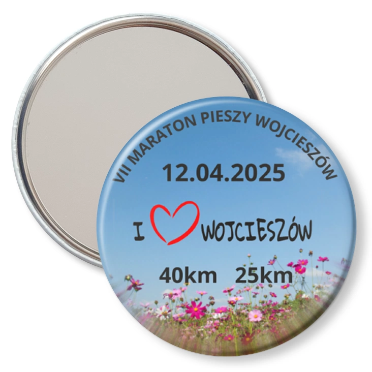przypinka lusterko VII Maraton Pieszy Wojcieszów
