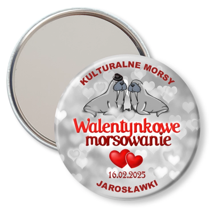 przypinka lusterko Walentynkowe morsowanie Kulturalne Morsy