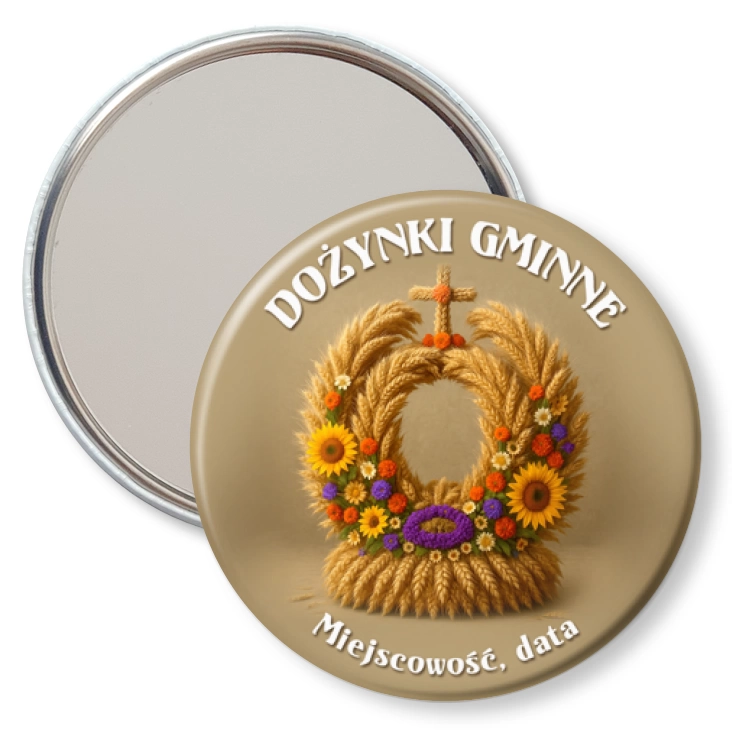 przypinka lusterko Wieniec dożynkowy Dożynki gminne